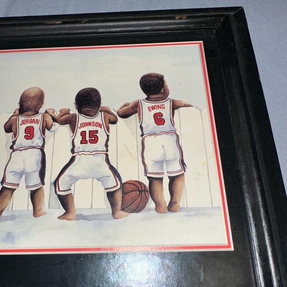 Baby Dream Team Pic• Michael Jordan, Larry Bird, Magic Johnson, Ewing, Barkley - Picture 2 of 6
